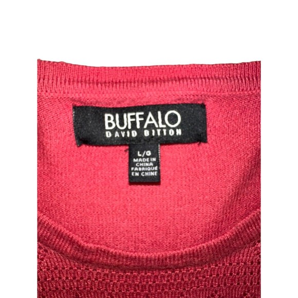 Buffalo David Bitton Sweater Sz Large Pink Boho Textured Knitted 3/4 Sleeves Top - Picture 3 of 7